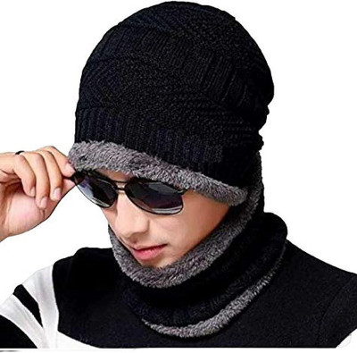CLASSYMAESSI Self Design Beanie Cap