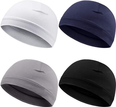 PAROPKAR Solid Skull Cap Cap(Pack of 4)