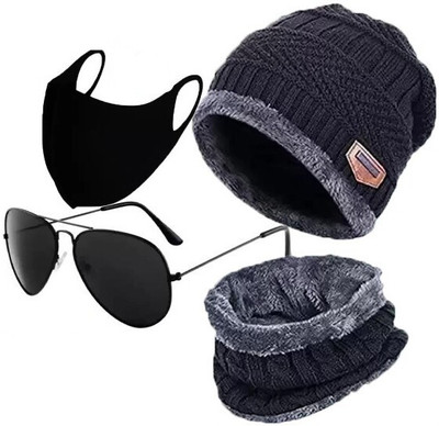 CLASSYMESSI Beanie Cap(Pack of 4)