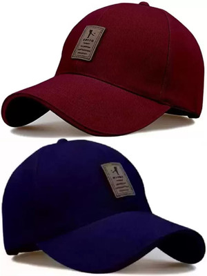 Florida Solid, Self Design Sports/Regular Cap Cap(Pack of 2)