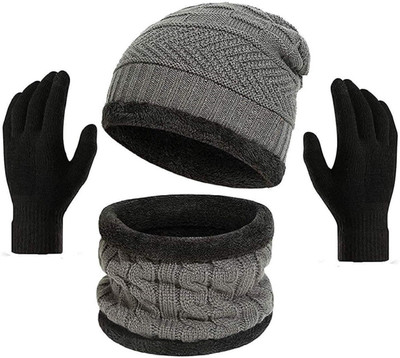 ghanim Solid Beanie Cap(Pack of 4)
