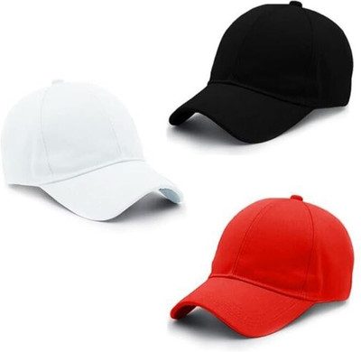 CLASSYMESSI Self Design Sports/Regular Cap Cap(Pack of 3)