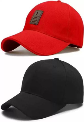 ALAMOS Embellished, Solid Sports/Regular Cap Cap(Pack of 2)