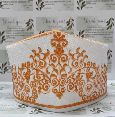Barkati Embroidered, Woven Prayer Cap Cap