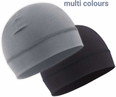 Maa Hosiery Solid Skull Cap Cap(Pack of 2)