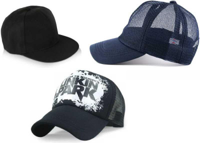 EDENSCOPE Solid, Printed Sports/Regular Cap Cap(Pack of 3)