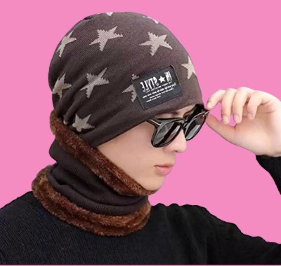 GlamSmart Printed Beanie Cap