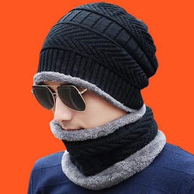 GUNGUN Self Design Beanie Cap(Pack of 2)