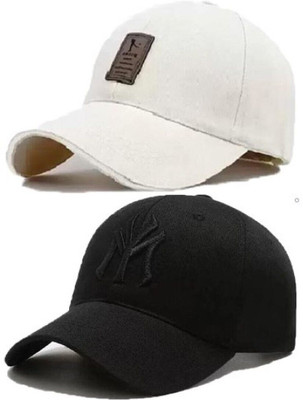 ILLARION Embroidered, Solid, Self Design, Printed Sports/Regular Cap Cap(Pack of 2)