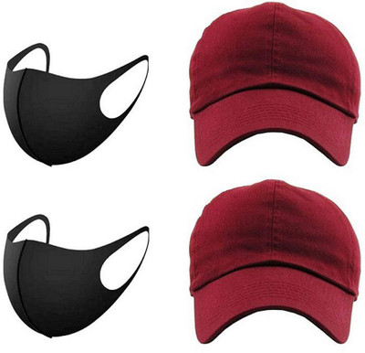 CLASSYMESSI Solid Sports/Regular Cap Cap(Pack of 2)