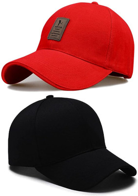 CLASSYMESSI Solid, Self Design Sports/Regular Cap Cap(Pack of 2)