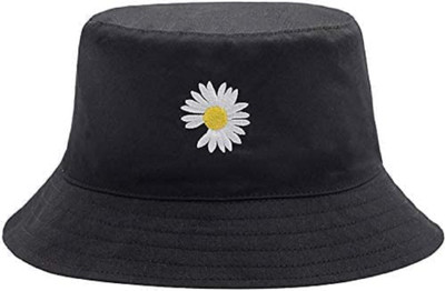 ZACHARIAS Fishermen Bucket Smiley Reversible Cap Hat(Black, Pack of 1)
