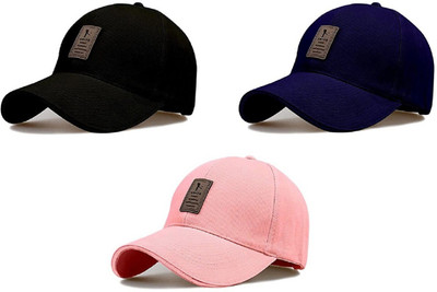 EDENSCOPE Solid Sports/Regular Cap Cap(Pack of 3)
