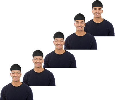 Lenam Solid Skull Cap Cap(Pack of 5)
