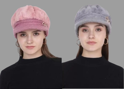 GLAMHOOD Solid Visor Cap Cap(Pack of 2)