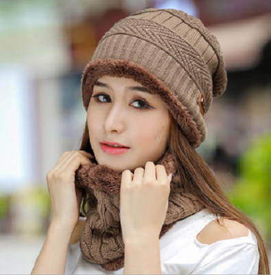 AlexVyan Solid, Self Design Beanie Cap