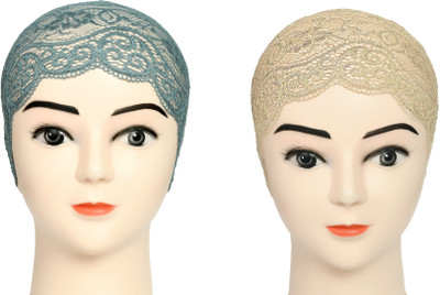 Sk world Self Design Skull Cap Cap(Pack of 2)