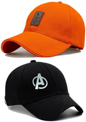 cap world Solid, Self Design Sports/Regular Cap Cap(Pack of 2)