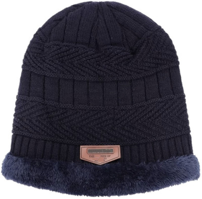 TQLOQZ Solid Beanie Cap
