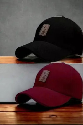 FD FLORIDA Self Design Sports/Regular Cap Cap(Pack of 2)