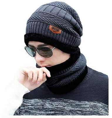 SSoShHub Self Design Beanie Cap(Pack of 2)