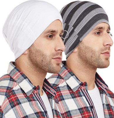 MACK JONNEY Printed Beanie Cap(Pack of 2)