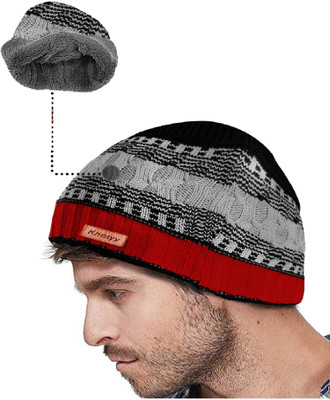Knotyy Self Design Beanie Cap