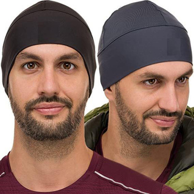 plutoprom Solid Skull Cap Cap(Pack of 2)