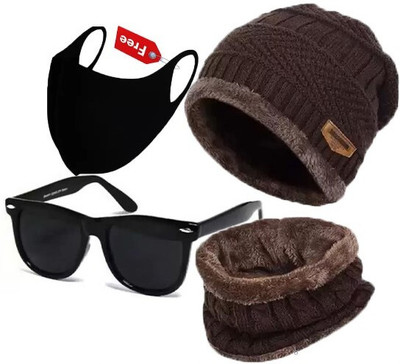 CLASSYMESSI Beanie Cap(Pack of 3)