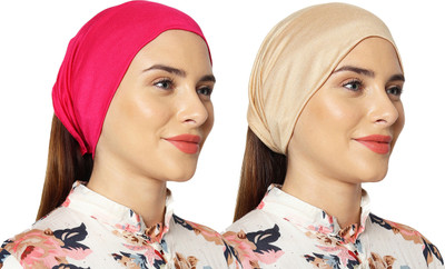 MONATI Solid Skull Cap Cap(Pack of 2)