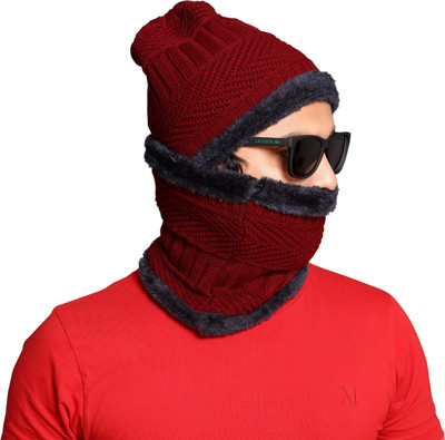 TECHSCOPE Woven Beanie Cap(Pack of 2)