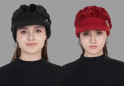GLAMHOOD Solid Visor Cap Cap(Pack of 2)
