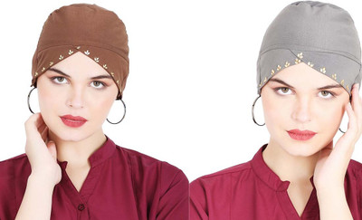 EnviUs Self Design Skull Cap Cap(Pack of 2)