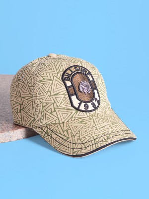 Golden peacock Geometric Print, Embroidered Sports/Regular Cap Cap