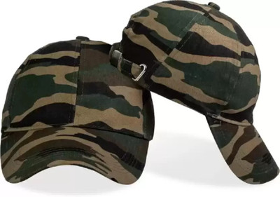 Brostin Self Design Sports/Regular Cap Cap(Pack of 2)