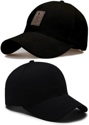 selloria Solid, Self Design Sports/Regular Cap Cap(Pack of 2)