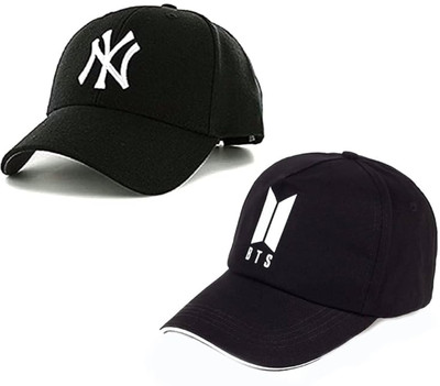 blutech Solid, Self Design, Embroidered Sports/Regular Cap Cap(Pack of 2)