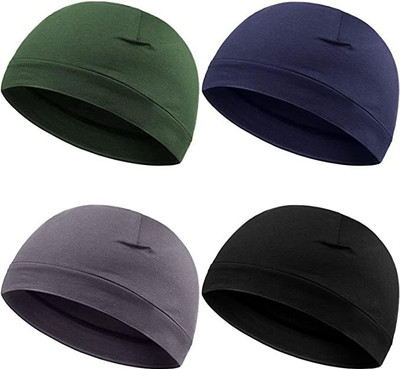 Bismaadh Solid Skull Cap Cap(Pack of 4)