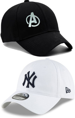 CLASSYMESSI Solid, Self Design, Embroidered Sports/Regular Cap Cap(Pack of 2)