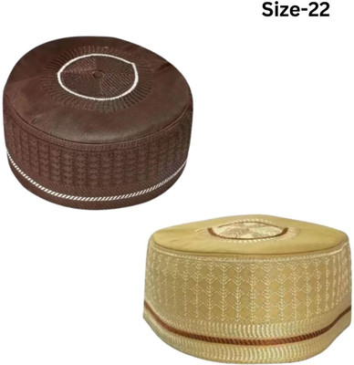 Barkati Embroidered Prayer Cap Cap(Pack of 2)