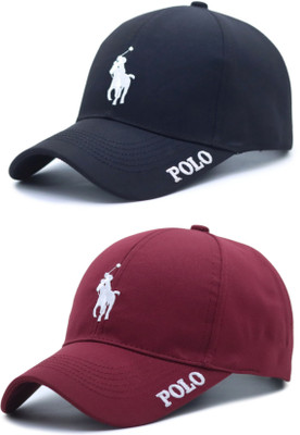 Polo Unisex adjustable baseball Embroidered Sports/Regular Cap Cap(Pack of 2)