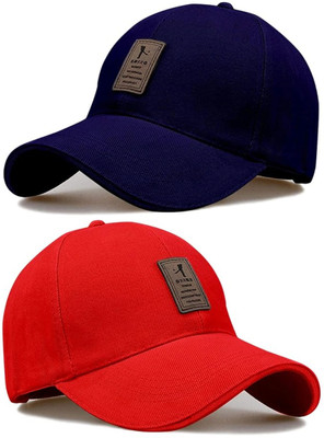 cap world Solid, Self Design Sports/Regular Cap Cap(Pack of 2)
