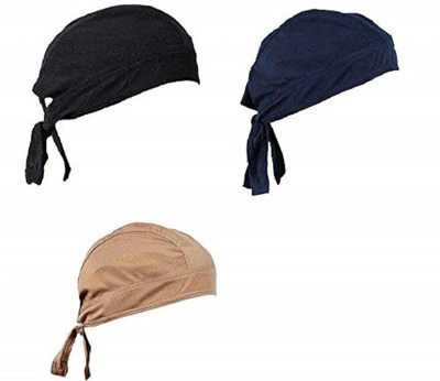ONE RELIGIOUS ST Solid Skull Cap Cap(Pack of 3)