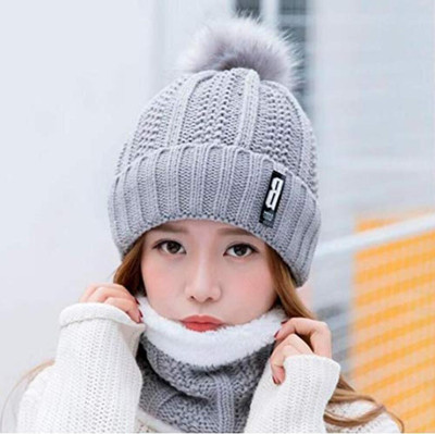 FIRMED STRING Solid, Self Design Beanie Cap(Pack of 2)
