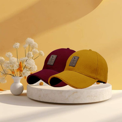 Evanden Self Design Sports/Regular Cap Cap(Pack of 2)