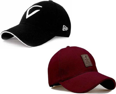 Welim Solid Sports/Regular Cap Cap(Pack of 2)