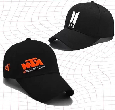 ILLEARION Solid, Self Design, Embroidered Sports/Regular Cap Cap(Pack of 2)