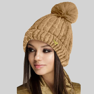 COOL INDIANS Solid, Self Design Beanie Cap