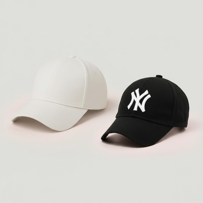 cap world Embroidered, Self Design, Solid Sports/Regular Cap Cap(Pack of 2)