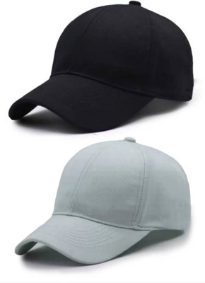 pawan_co Solid Sports/Regular Cap Cap(Pack of 2)